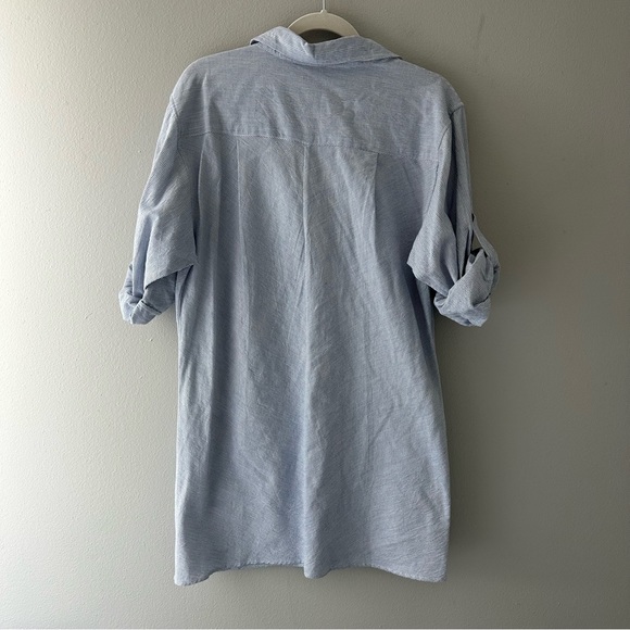 Anthropologie Dallin Chase (6) 100% Cotton Oxford Shirting in Blue, White, Gray - Picture 10 of 10